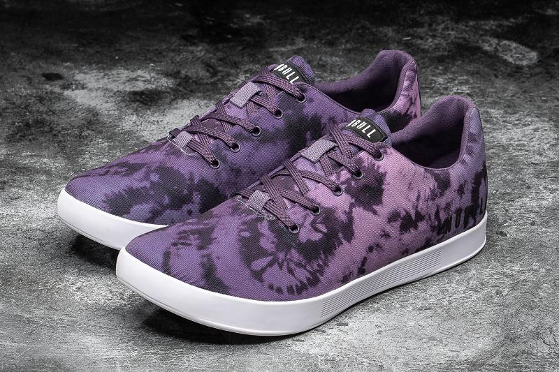 Women's Nobull Wisteria Tie-Dye Canvas Trainers Purple | SG T2874C